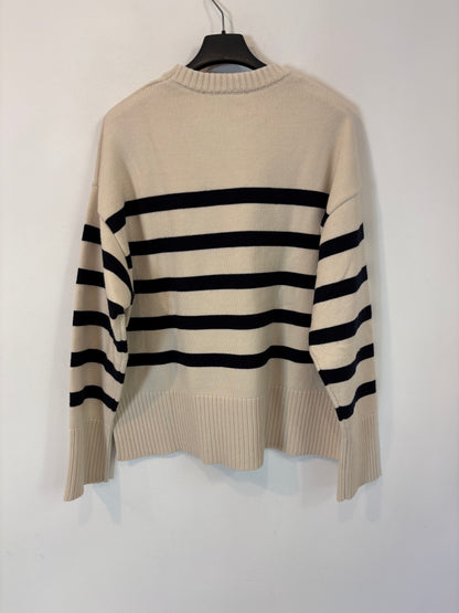 ZARA. Dark blue striped sweater, TS