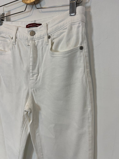 COMPTOIR DES COTONNIERS. Cropped white denim. T 38