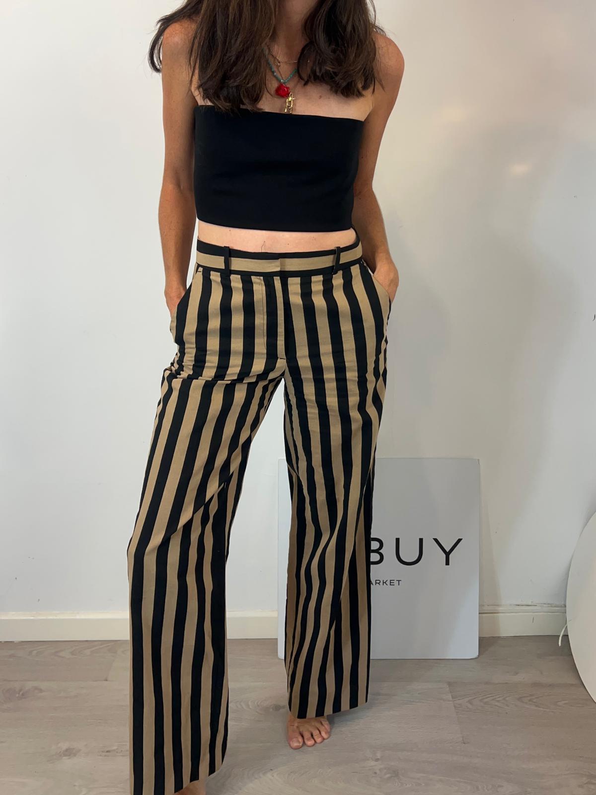 ZARA. Pantalón rayas con algodón