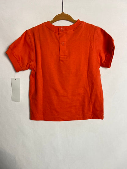 US POLO ASSN. Orange logo T-shirt. Size 12 months