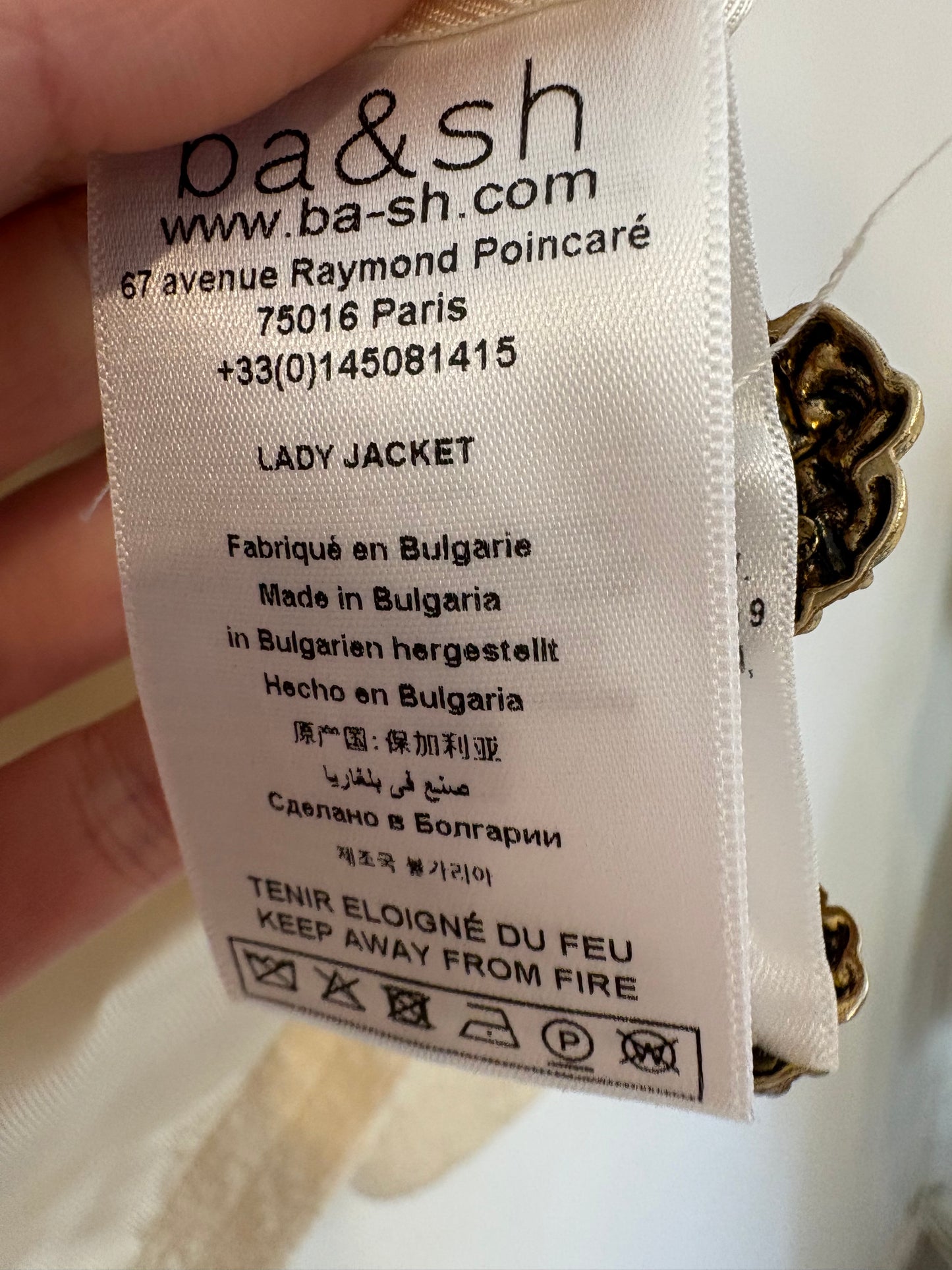 BA&SH. Chaqueta tweed botones relieve