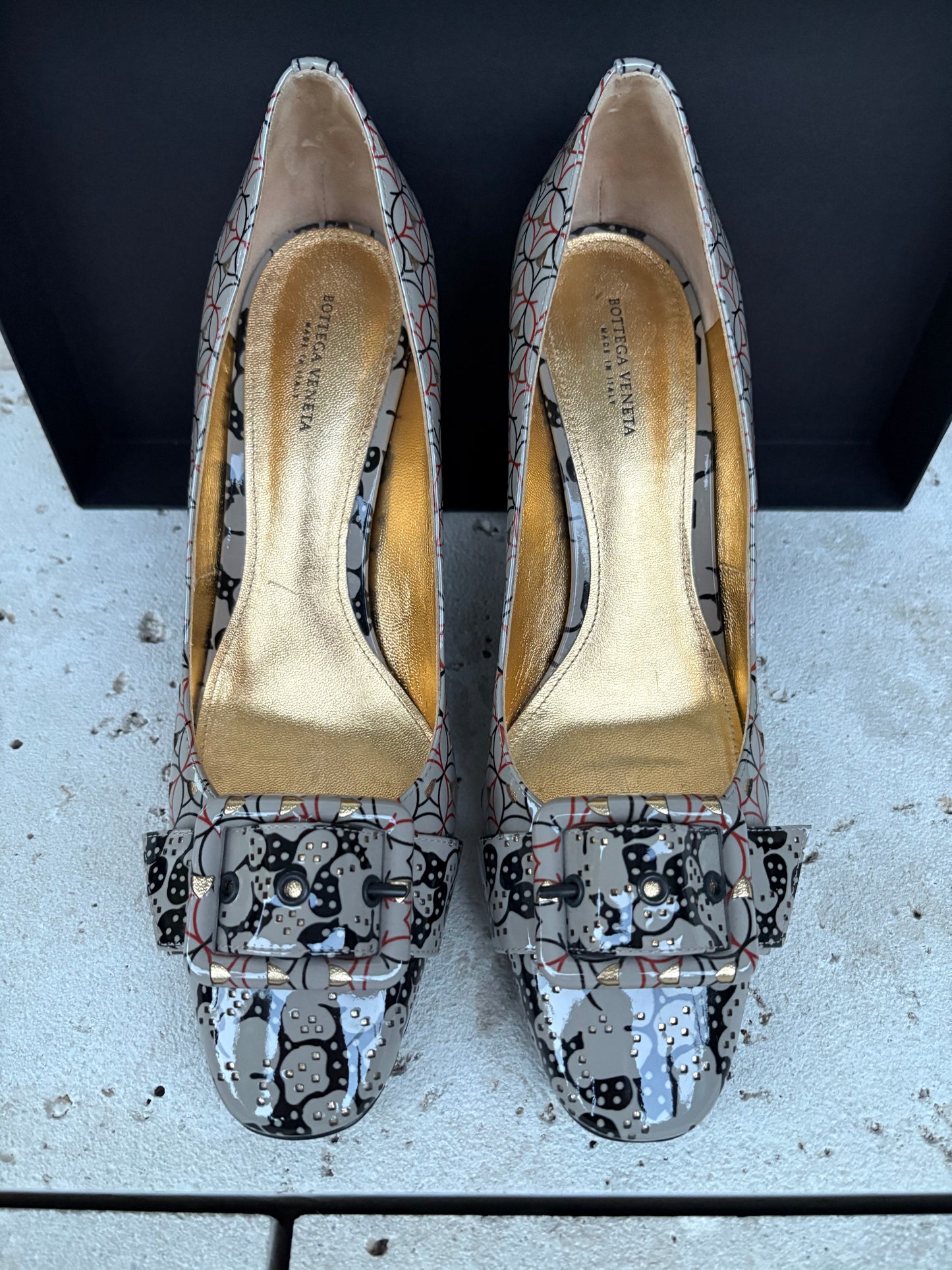 BOTTEGA VENETA. Tacones dibujo geométrico