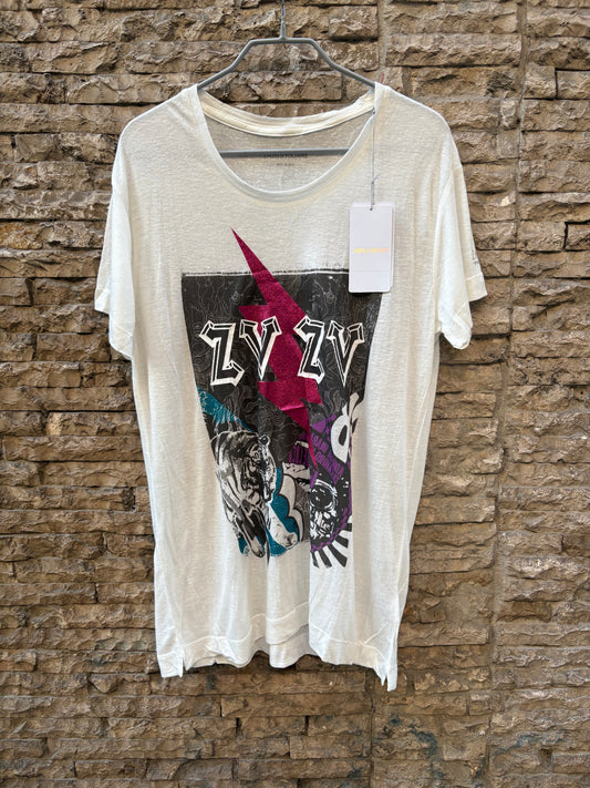 ZADIG & VOLTAIRE. Camiseta blanca estampada