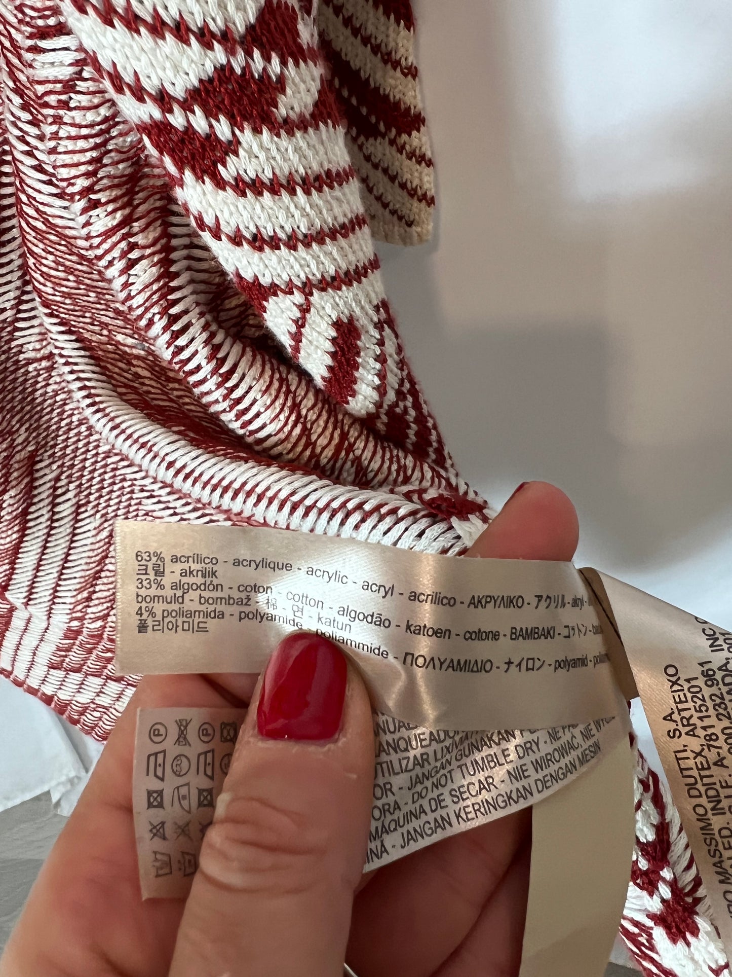 MASSIMO DUTTI. Kimono bicolor punto