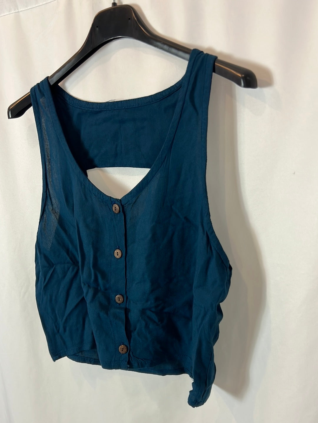 OTHERS. Blue top with back detail. TS/M
