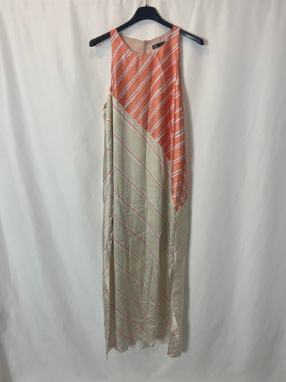 ZARA. Long satin dress with slits. TS