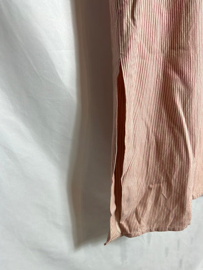 RITAVON. Long textured striped dress. Size 36