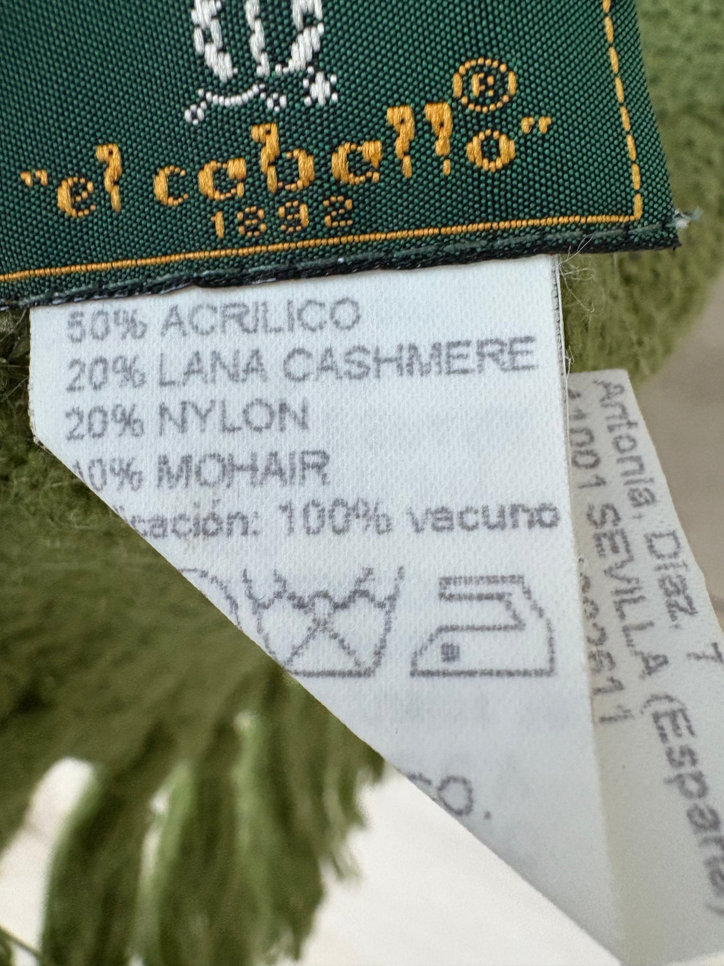 EL CABALLO. Bufanda verde mezcla