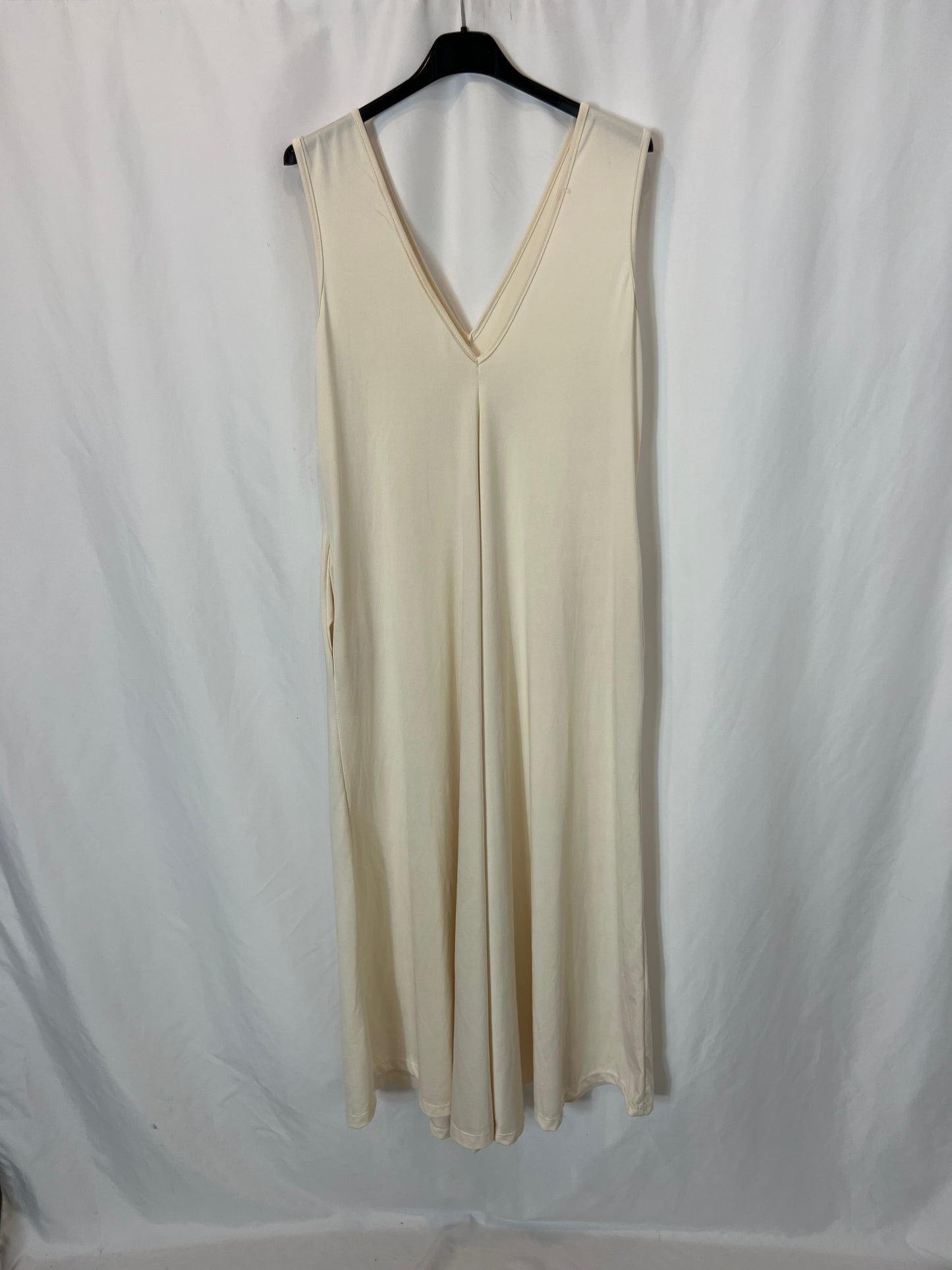 OTRAS. Vestido midi beige fluido TU(M)