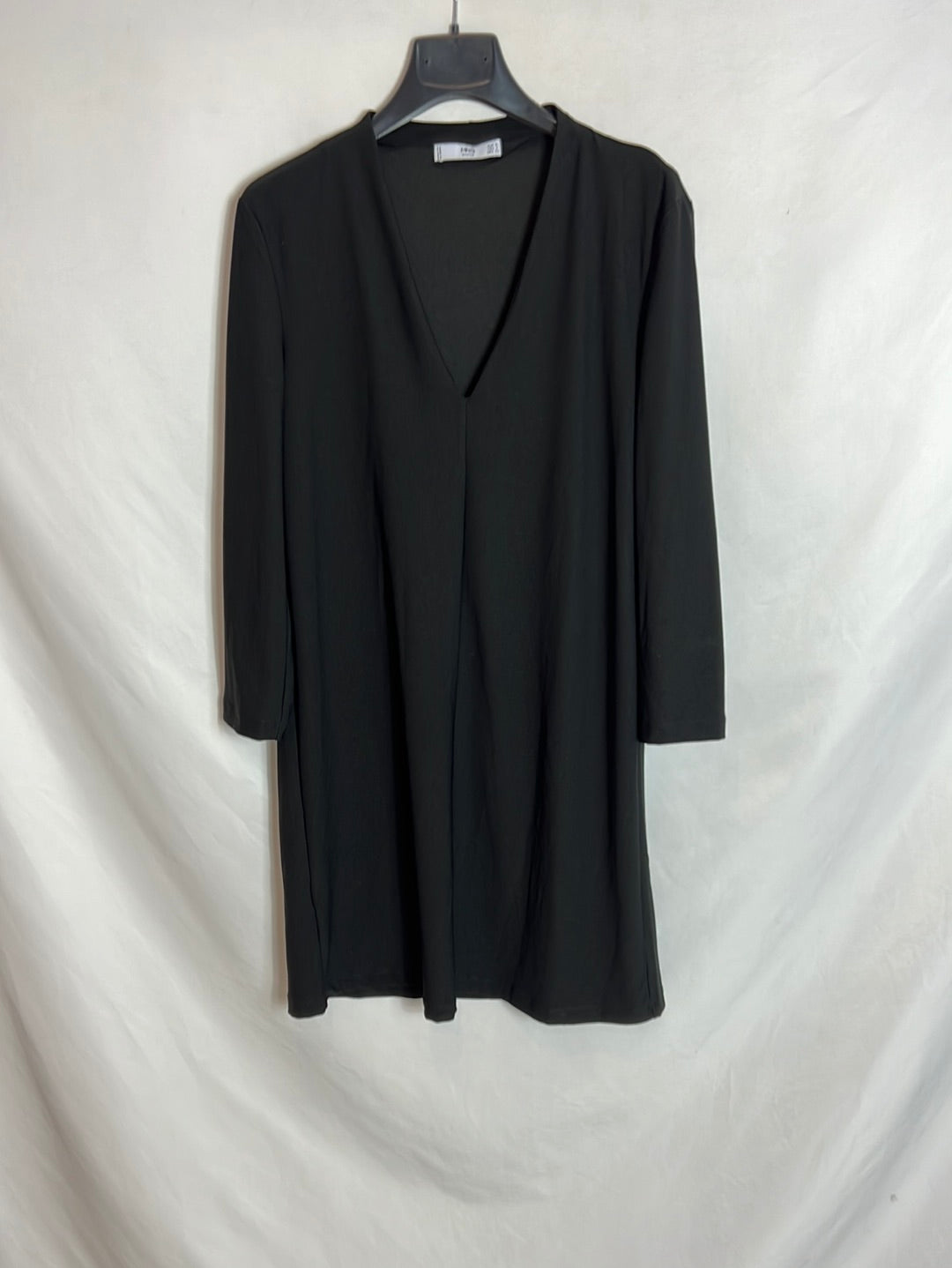 MANGO. Vestido negro elástico T.s