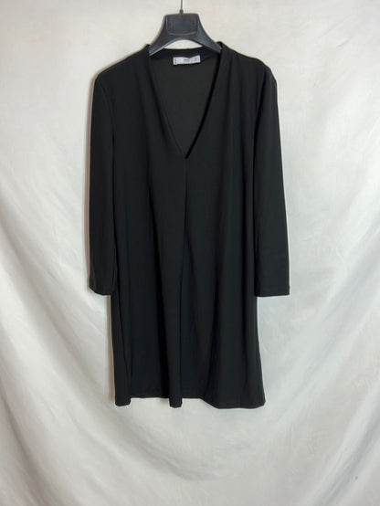 MANGO. Vestido negro elástico T.s