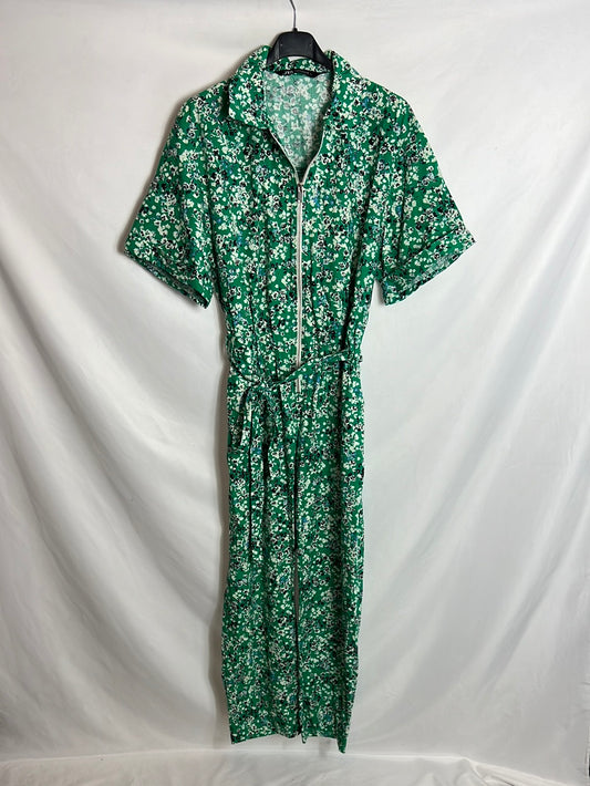ZARA. Mono verde estampado . T M