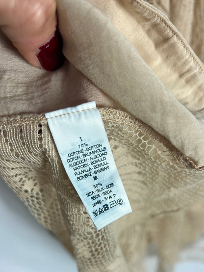 FORTE FORTE. Tan double-textured top. Size 1(S)