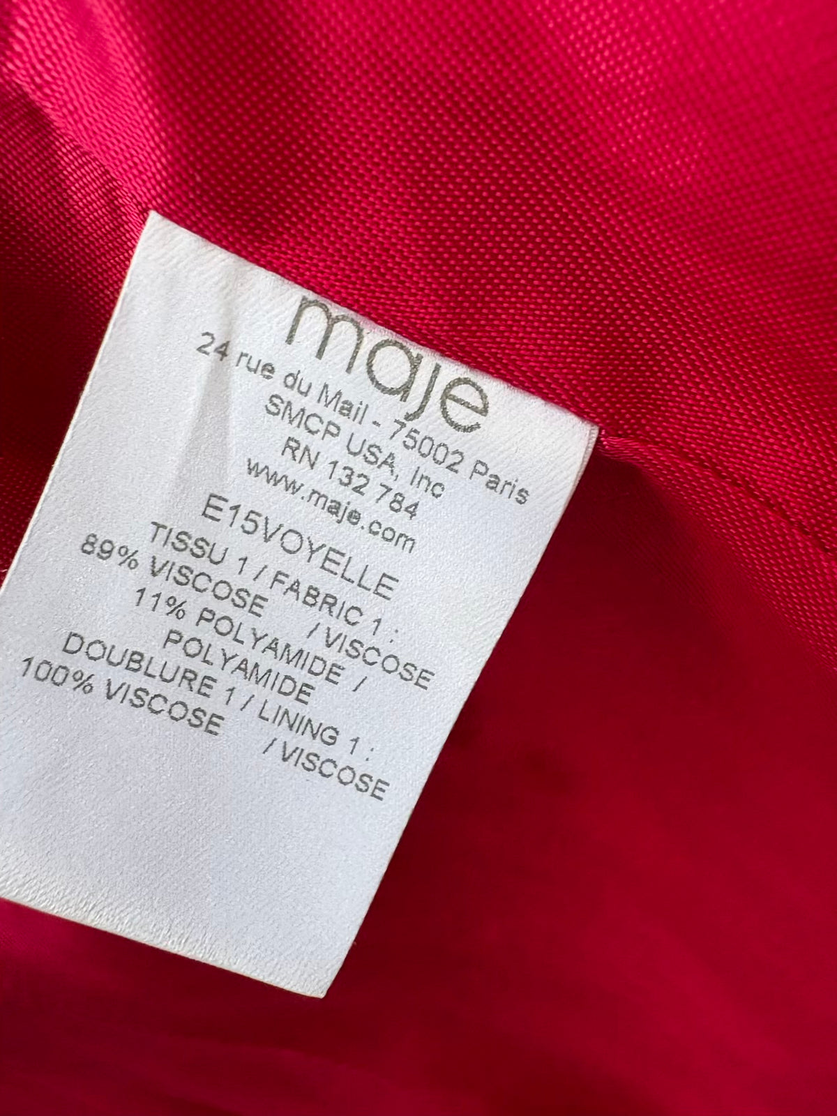 MAJE. Chaqueta fucsia textura