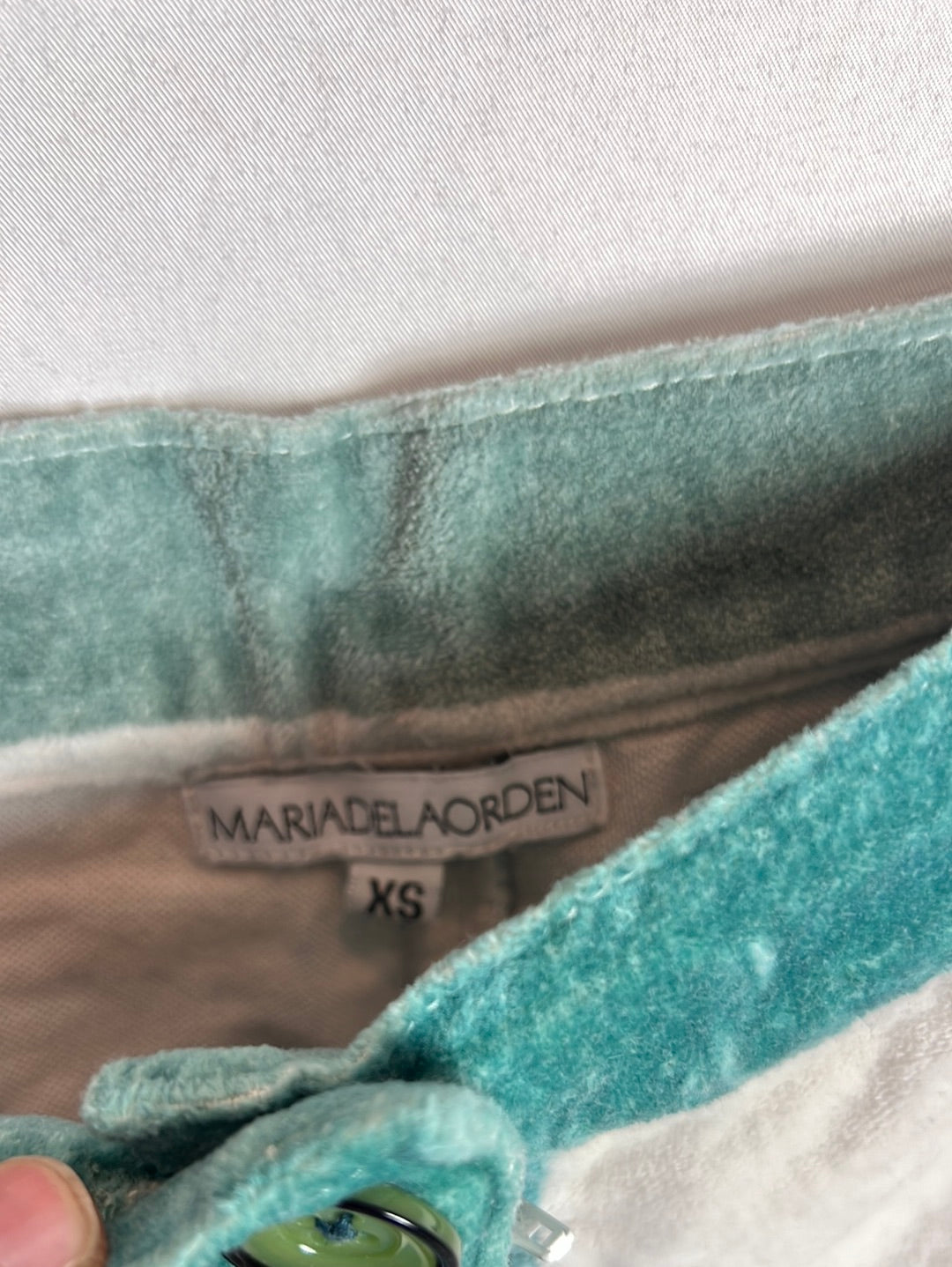 MARÍADELAORDEN. Pantalón textura terciopelo estampado. T XS