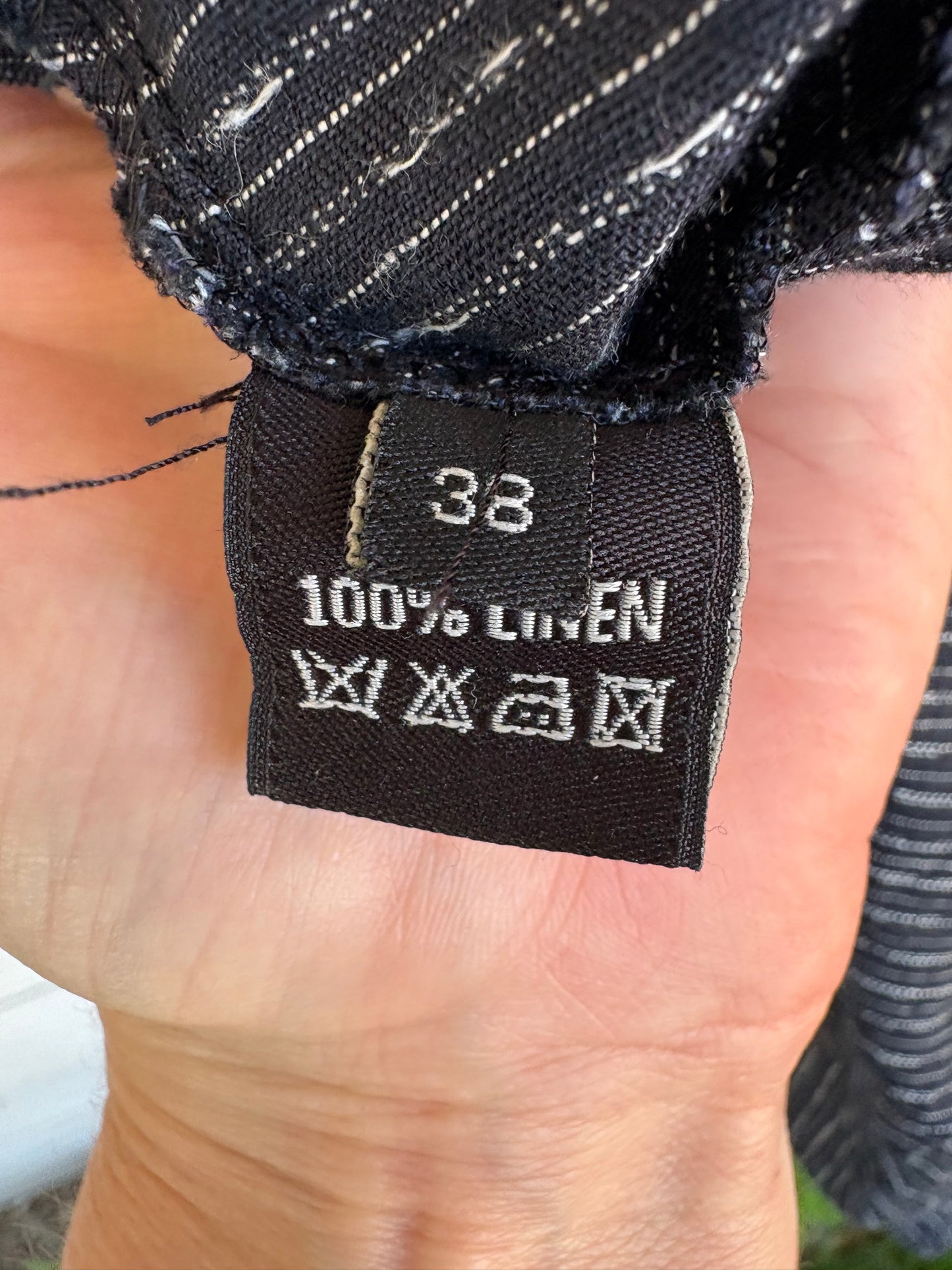 CORTANA. Falda midi abotonada lino. T 38