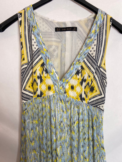 ZARA. Vestido midi estampado . T.xs