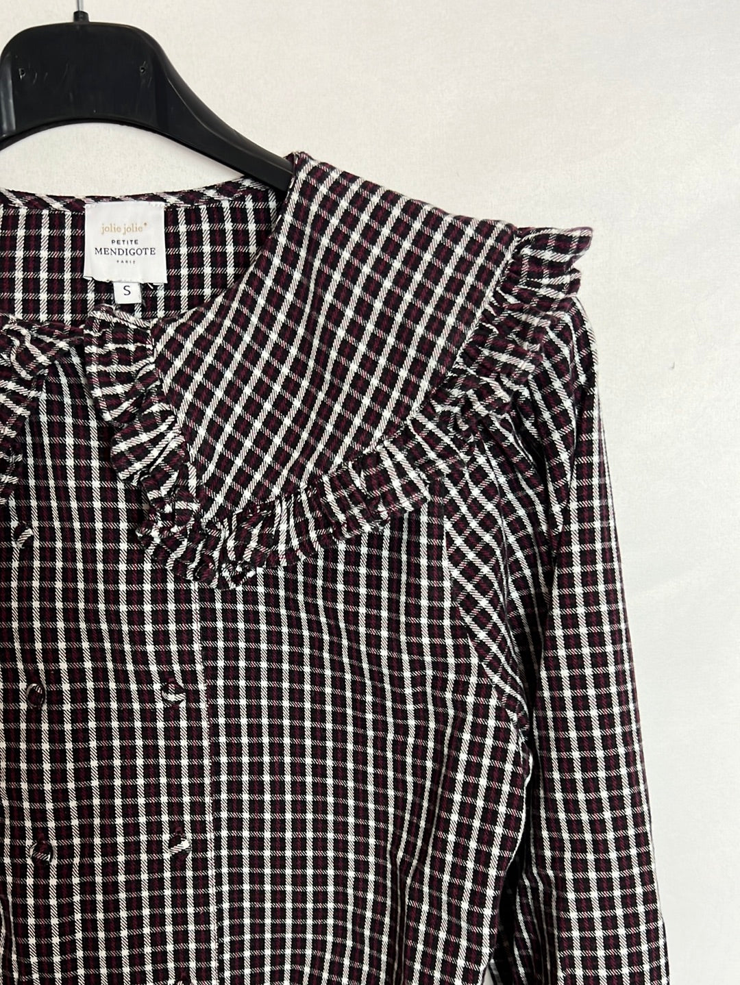 JOLIE JOLIE. Blusa cuadros doble botonadura . T S