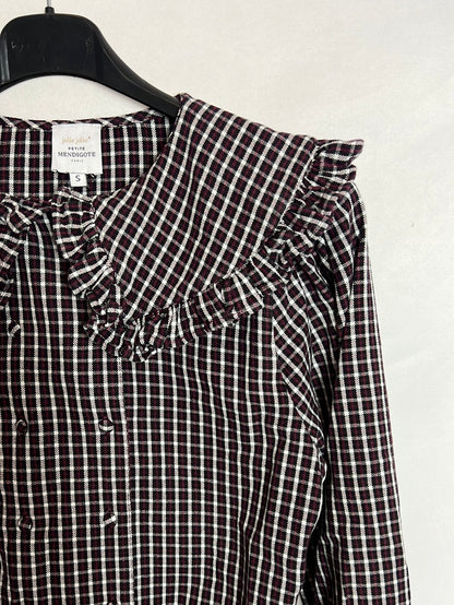 JOLIE JOLIE. Blusa cuadros doble botonadura . T S