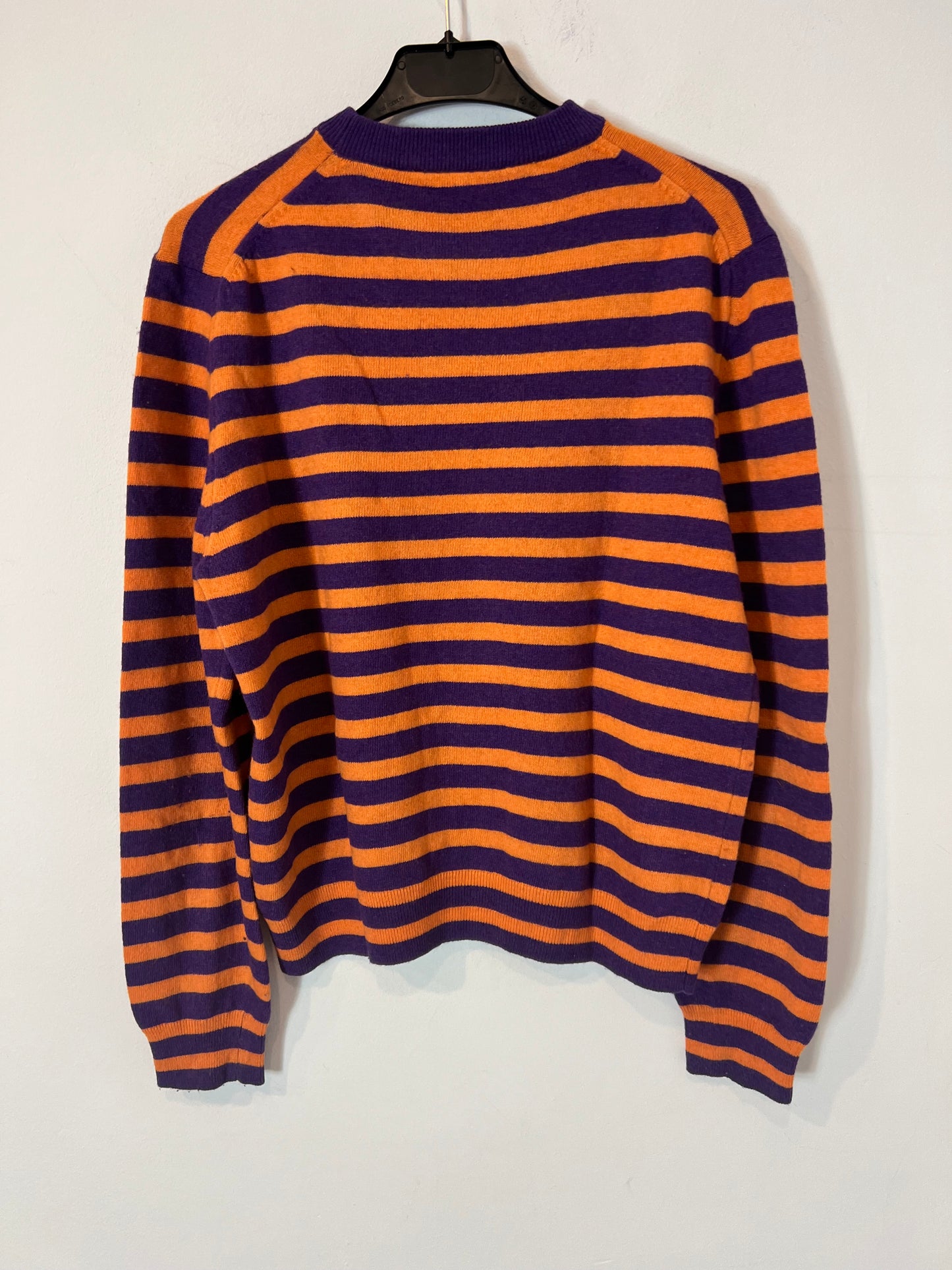 ZARA. Two-tone striped sweater with TS wool
