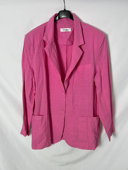 STOREST. Blazer rosa algodón T.s/m