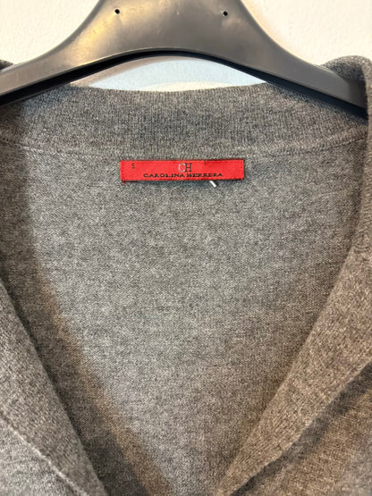 CAROLINA HERRERA. Gray Ts belted cardigan