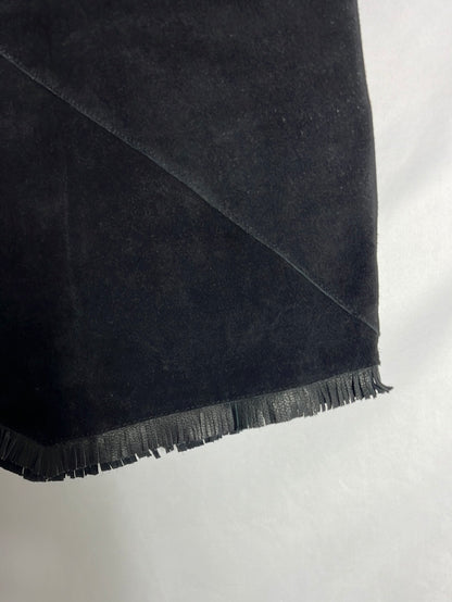 MAJE. Falda corta piel doble textura. T 38 (TARA)