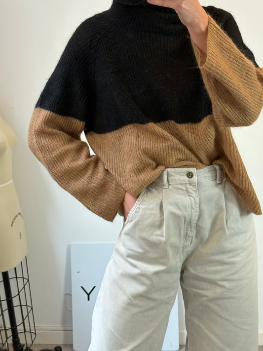 COMMELLE. Jersey bicolor alpaca