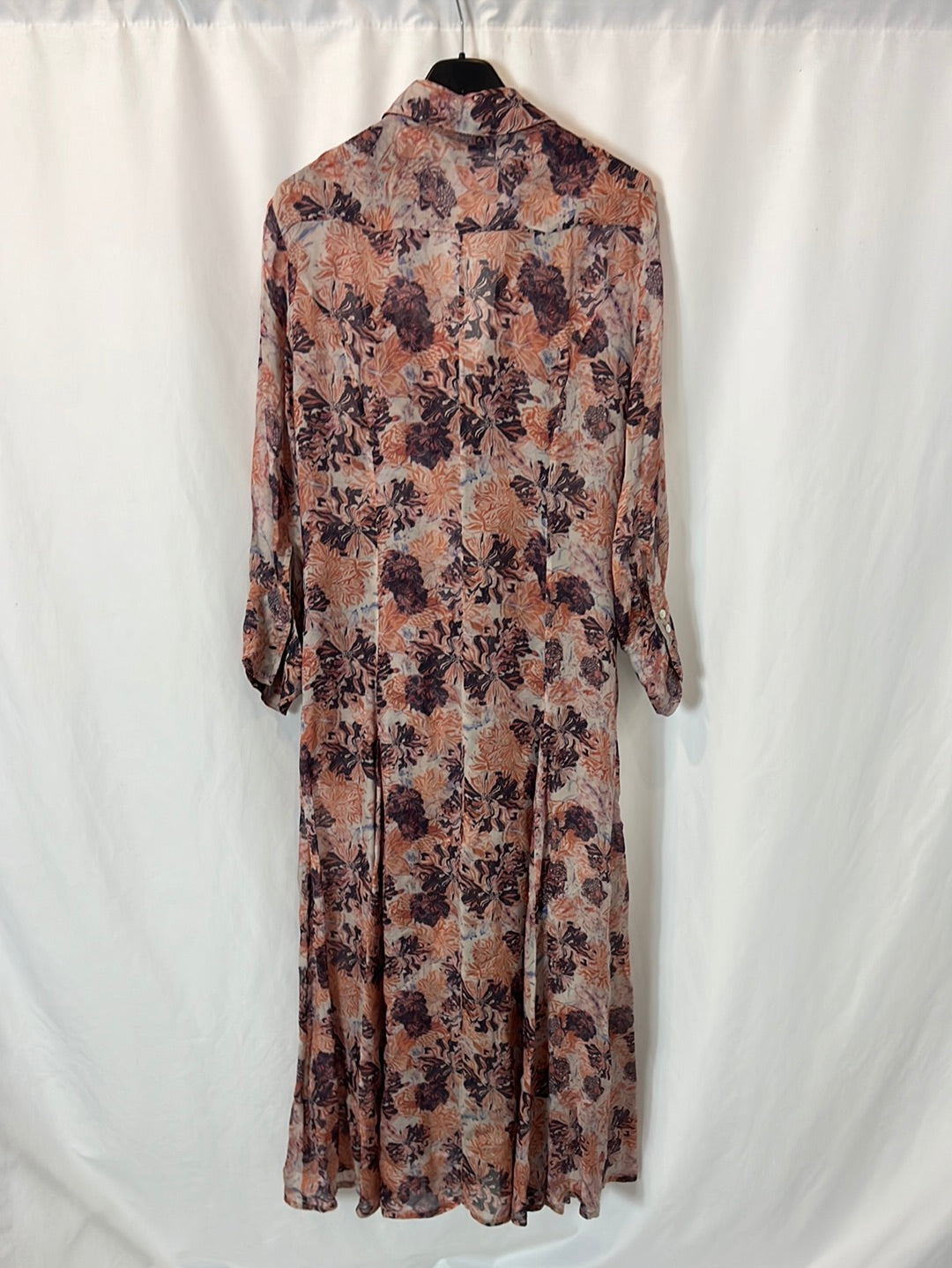 IRO. Vestido largo estampado camisero. T 36