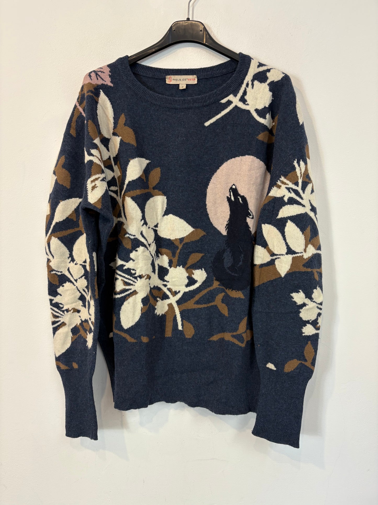 PAUL&JOE. Jersey lana estampado lobo