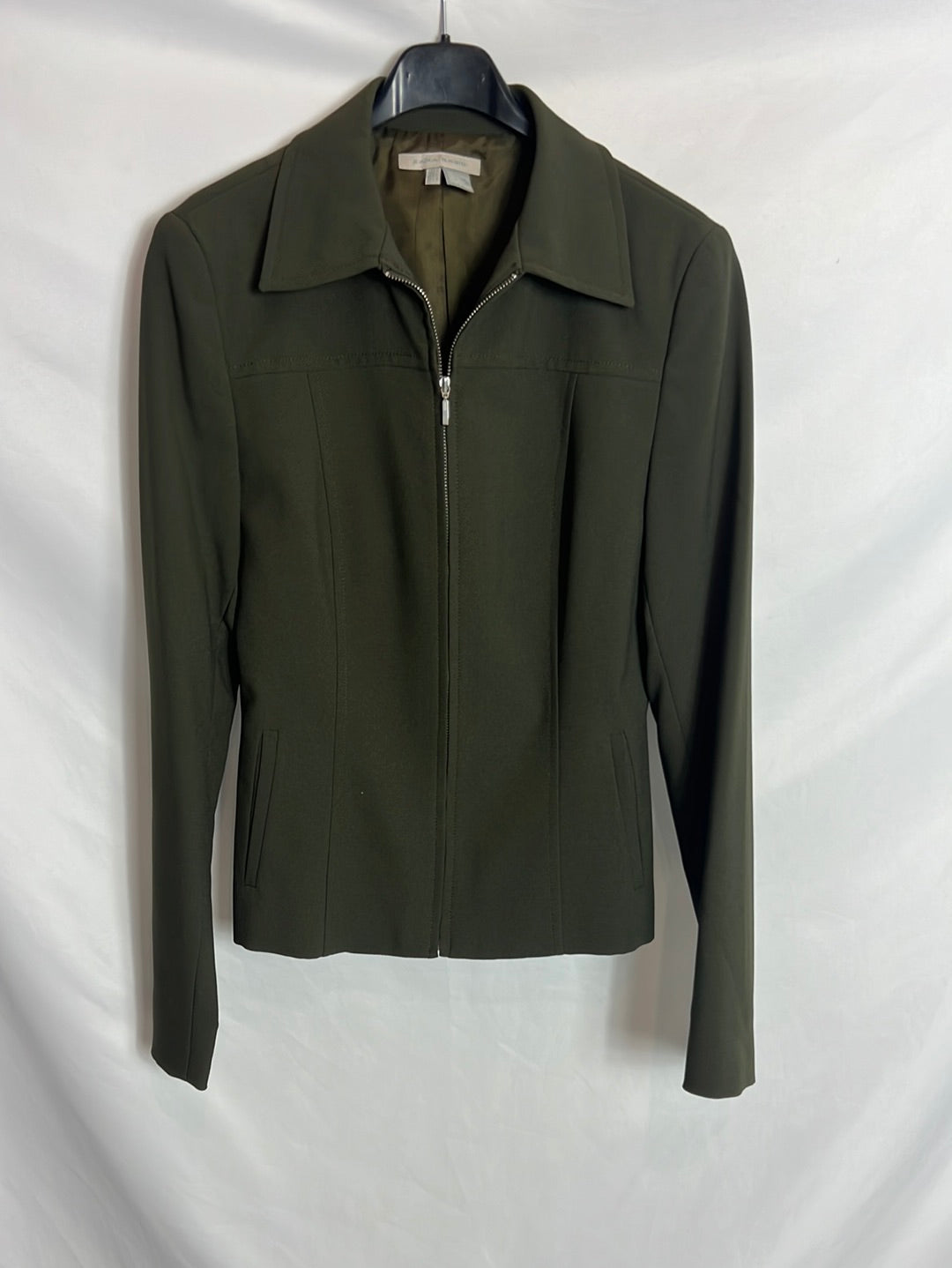 ZARA. Chaqueta verde cremallera . T S