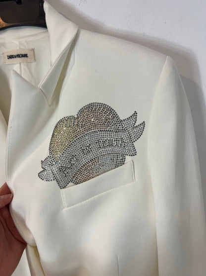 ZADIG&VOLTAIRE. blazer blanca brillantes rock T.36