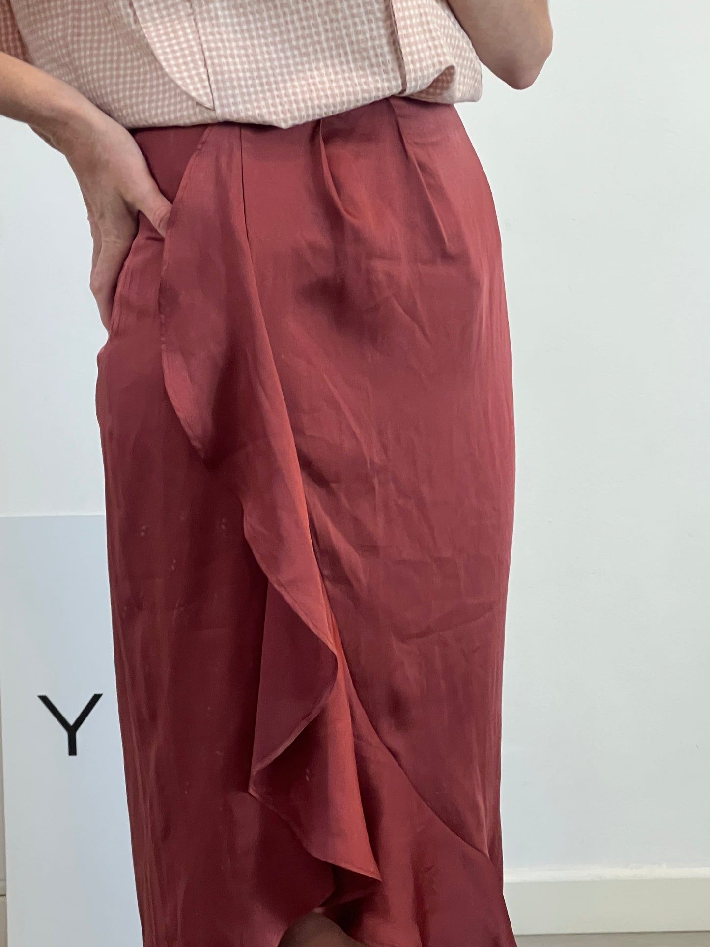 TRIANA BY C. Falda midi  volante T.s