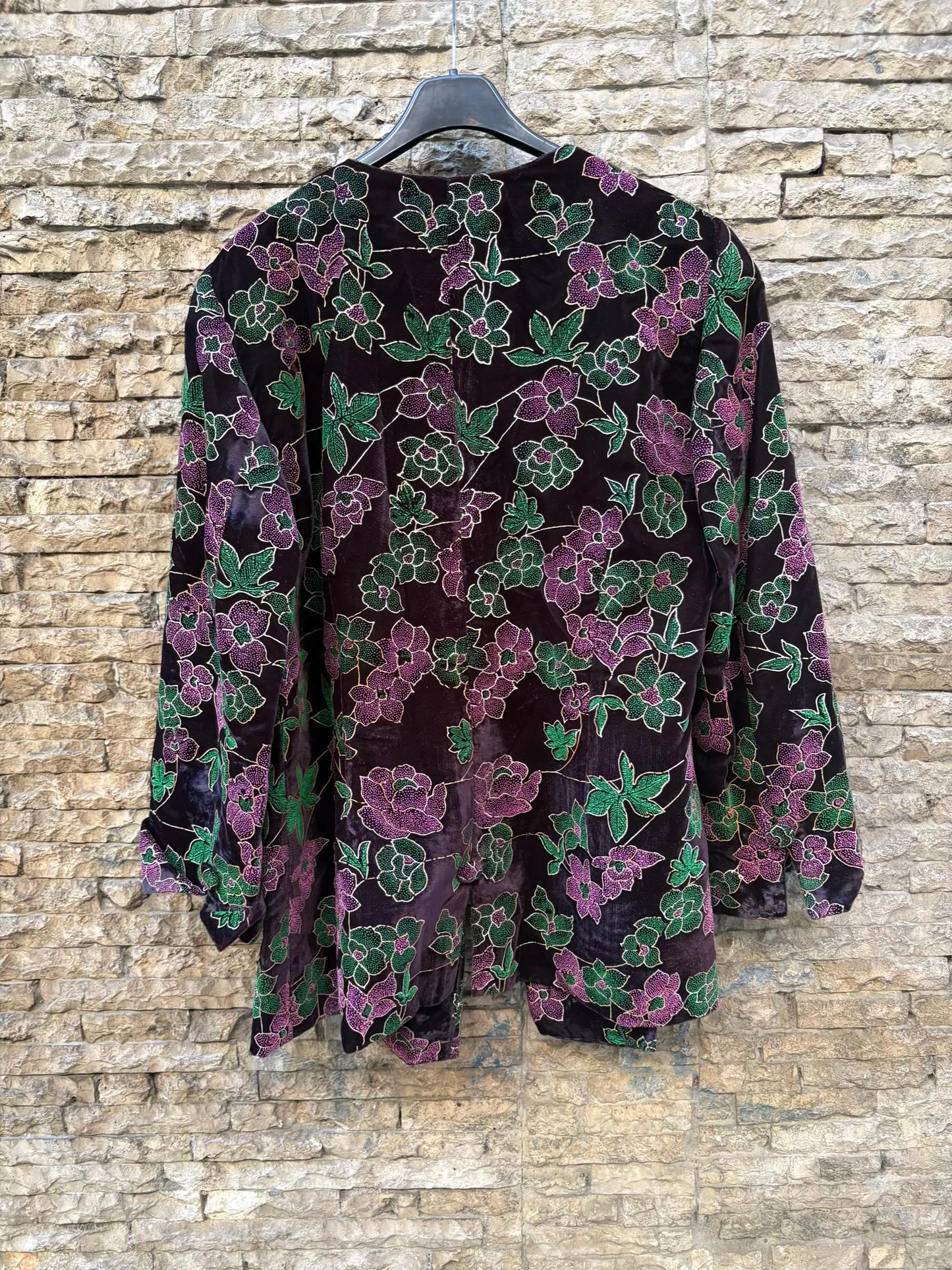 Chaqueta vintage terciopelo y texturas