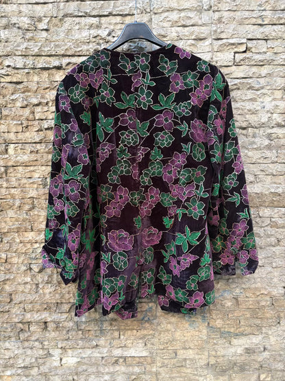 Chaqueta vintage terciopelo y texturas