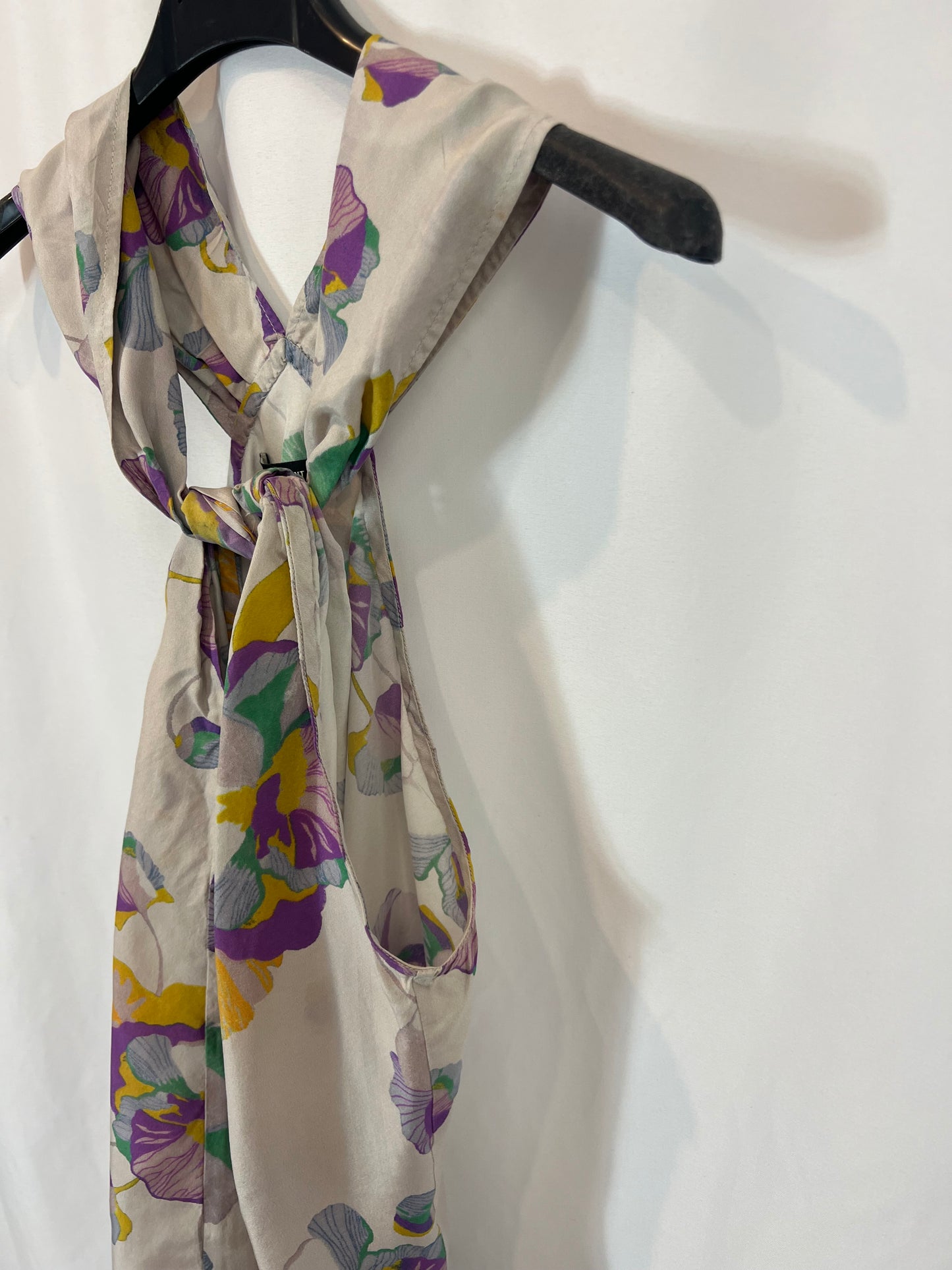 ISABEL MARANT. Printed silk halter top. Size 36