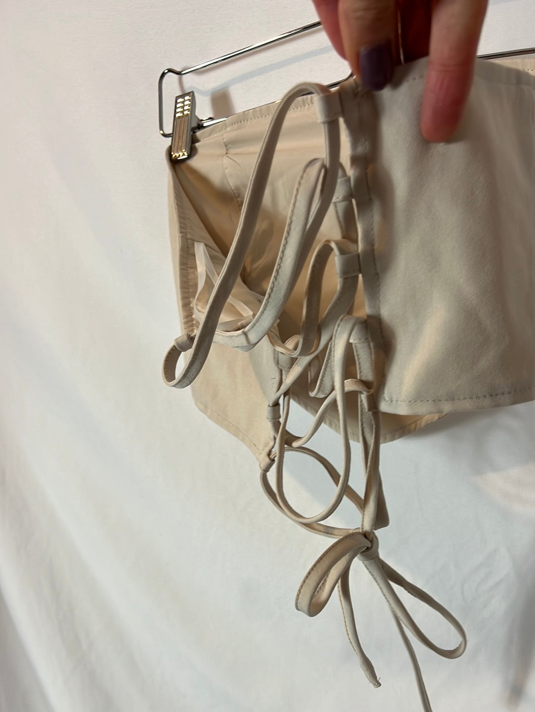 OTHERS. Beige Croptop Strings Tm