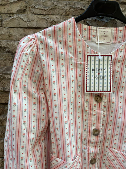 RITAVON x MICANESÚ. Chaqueta/top  estampado textura