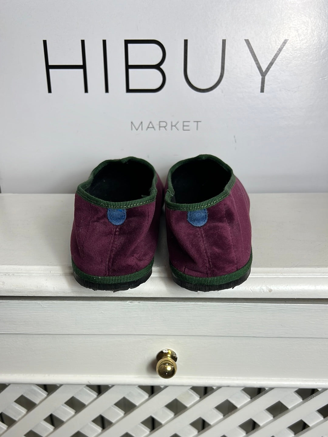 CHATELLES PARIS. Zapato plano terciopelo. T 38