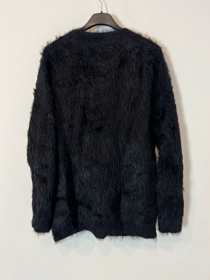 MASSIMO DUTTI. Cárdigan negro textura. T S
