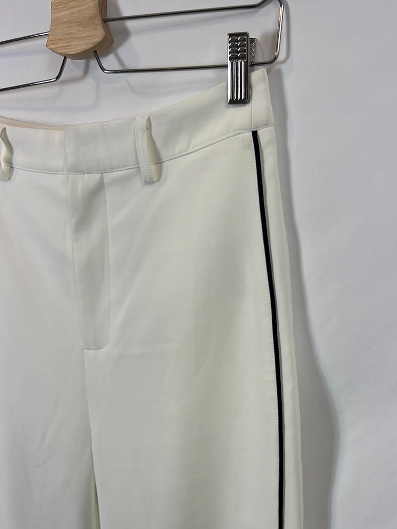 SHEIN. Pantalón blanco rayas lateral T.m
