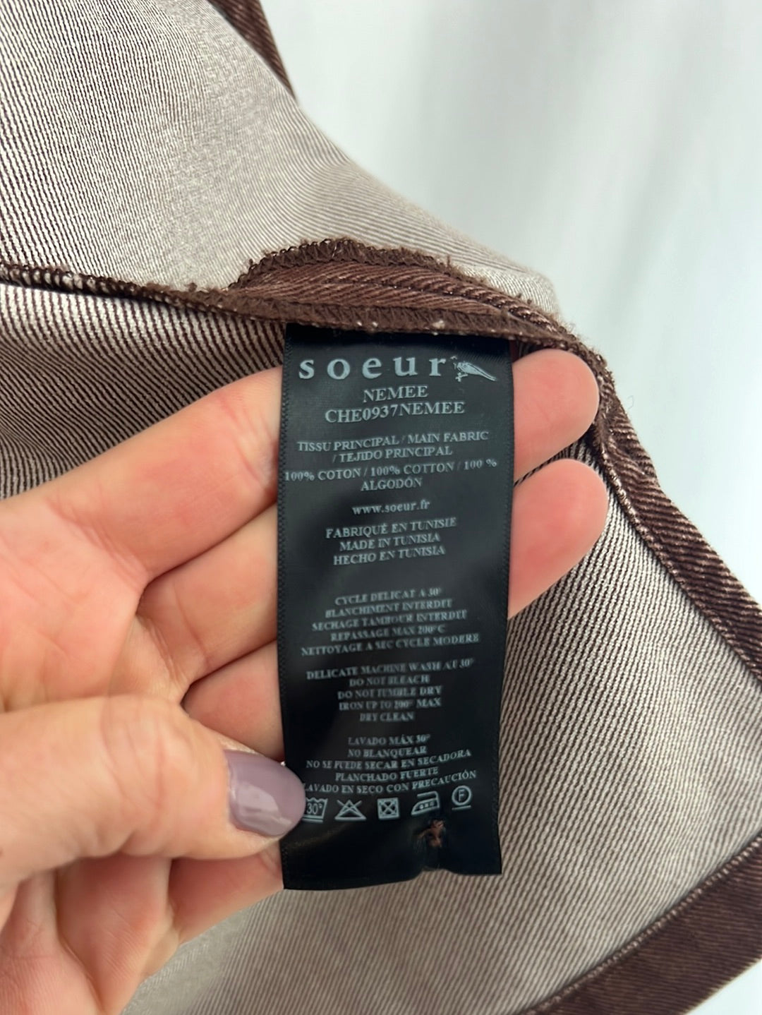 SOEUR. Sobre camisa denim efecto desgastado. T 34