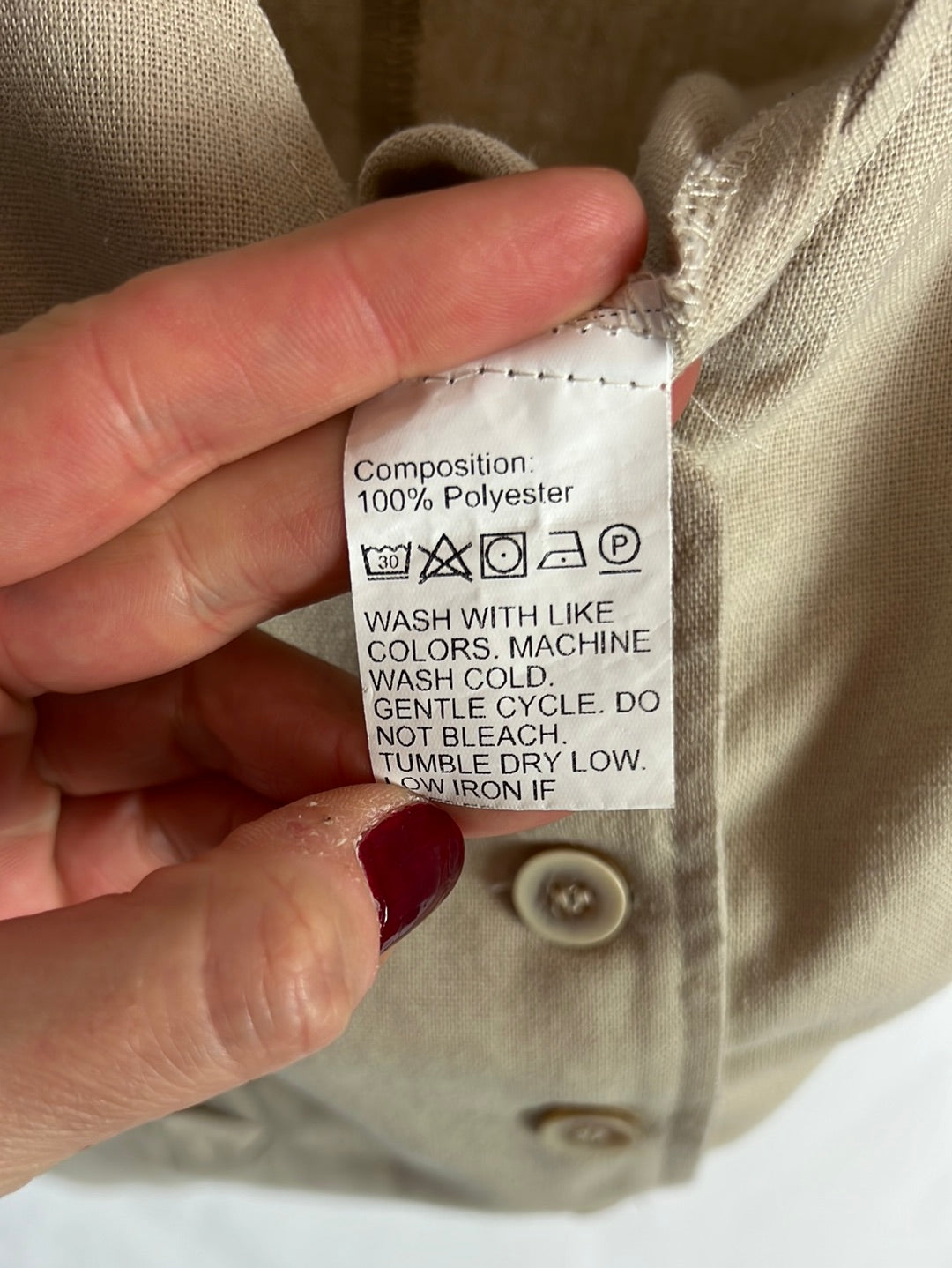 OTRAS. Chaleco beige efecto lino TU(S)