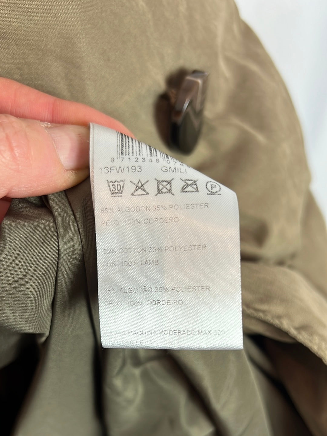 BDBA. Khaki beige quilted coat. T 40 (M)