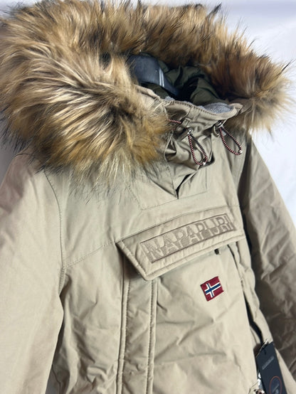 NAPAPIJRI. Abrigo beige bolsillo delantero. T L