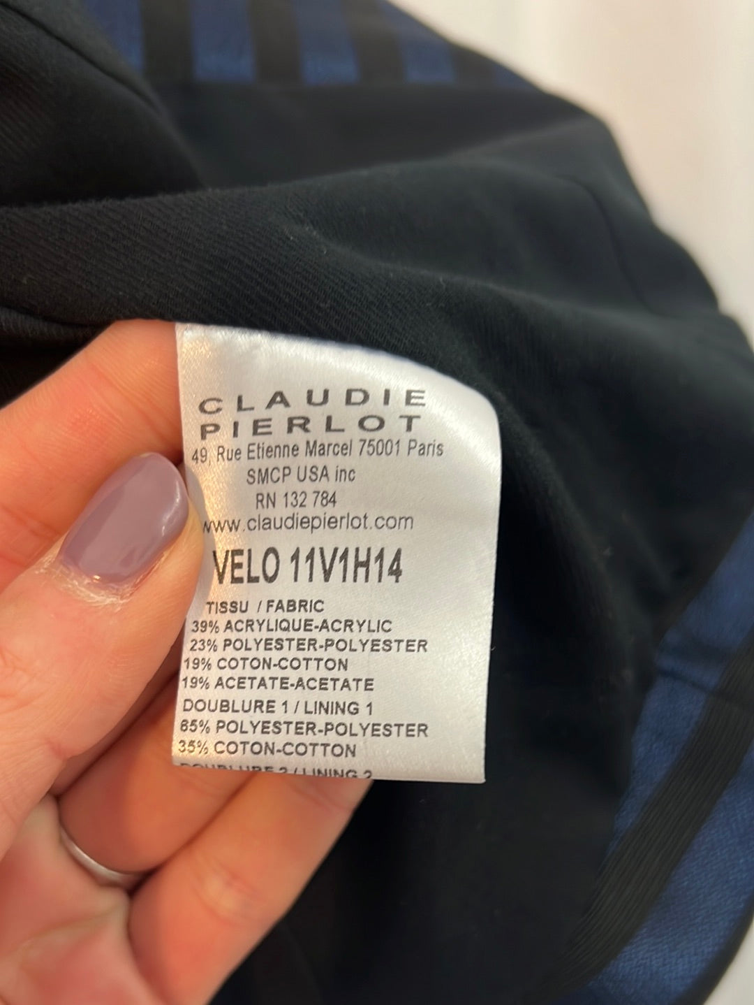 CLAUDIE PIERLOT. Two-tone texture jacket. T 36