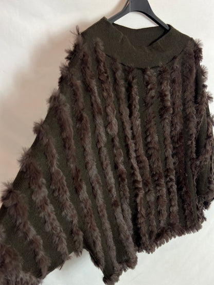 K-YEN. Jersey marrón pelo natural. T M