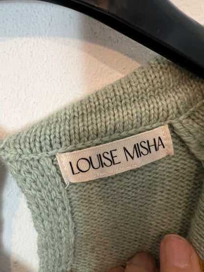 LOUISE MISHA. Jersey verde bordado T.xs/s