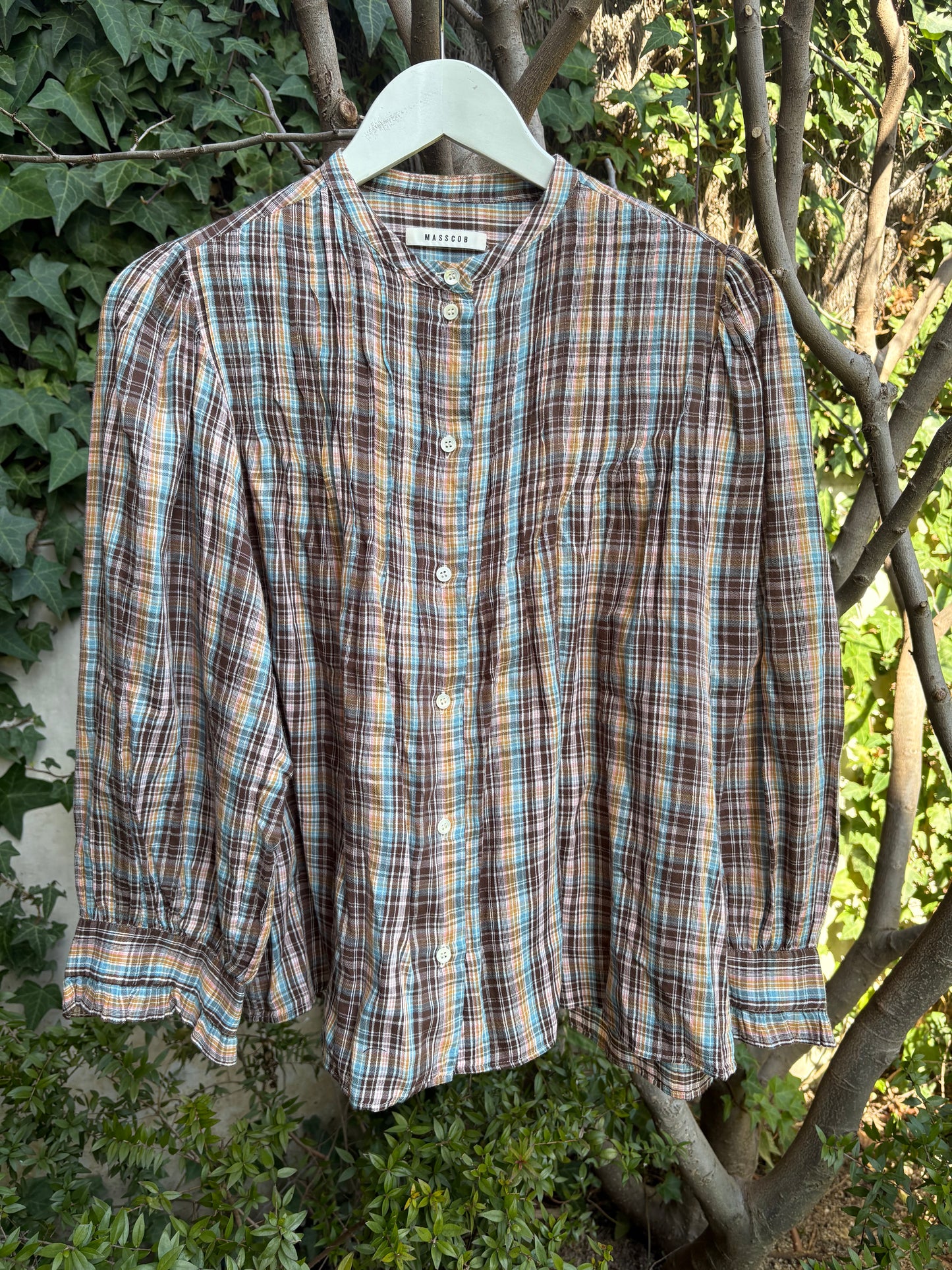 MASSCOB. Camisa cuadros fluida