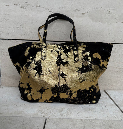 ZADDIG & VOLTAIRE. Bolso tote piel dorados